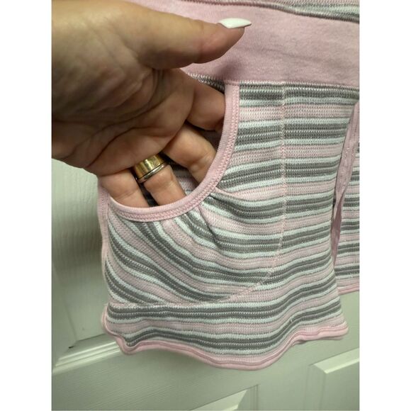 Victoria’s Secret Y2K Pink White & Silver Waffle Knit Short Romper sz M NWOT - Picture 4 of 9